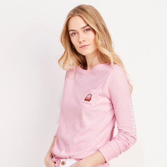 Vineyard Vines Pink Easter Dog Long Sleeve Size X-Large - Picture 2 of 12